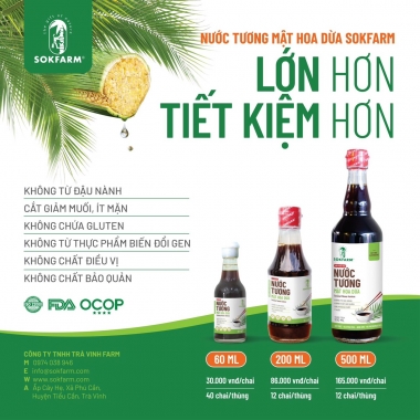 NƯỚC TƯƠNG MẬT HOA DỪA SOKFARM